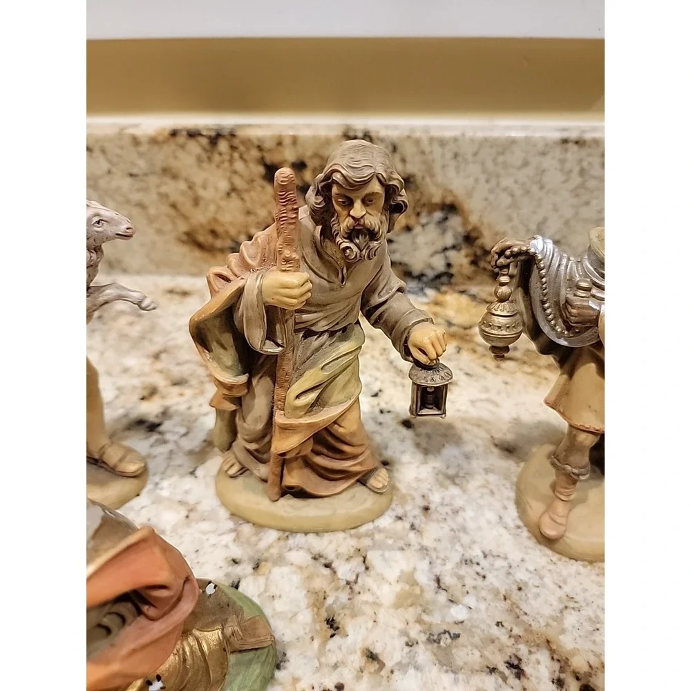 Vintage Fontanini Nativity Scene 9 Nine Piece Set 1980's Italy